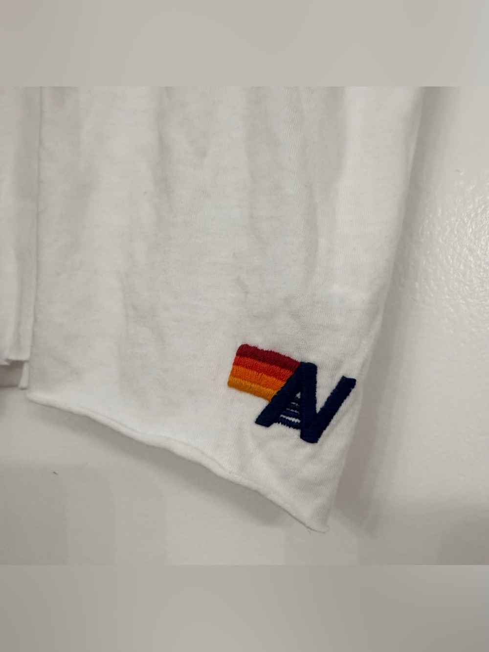 Aviator Nation Bolt Fade Boyfriend Tee White Size Medium - Picture 5 of 6